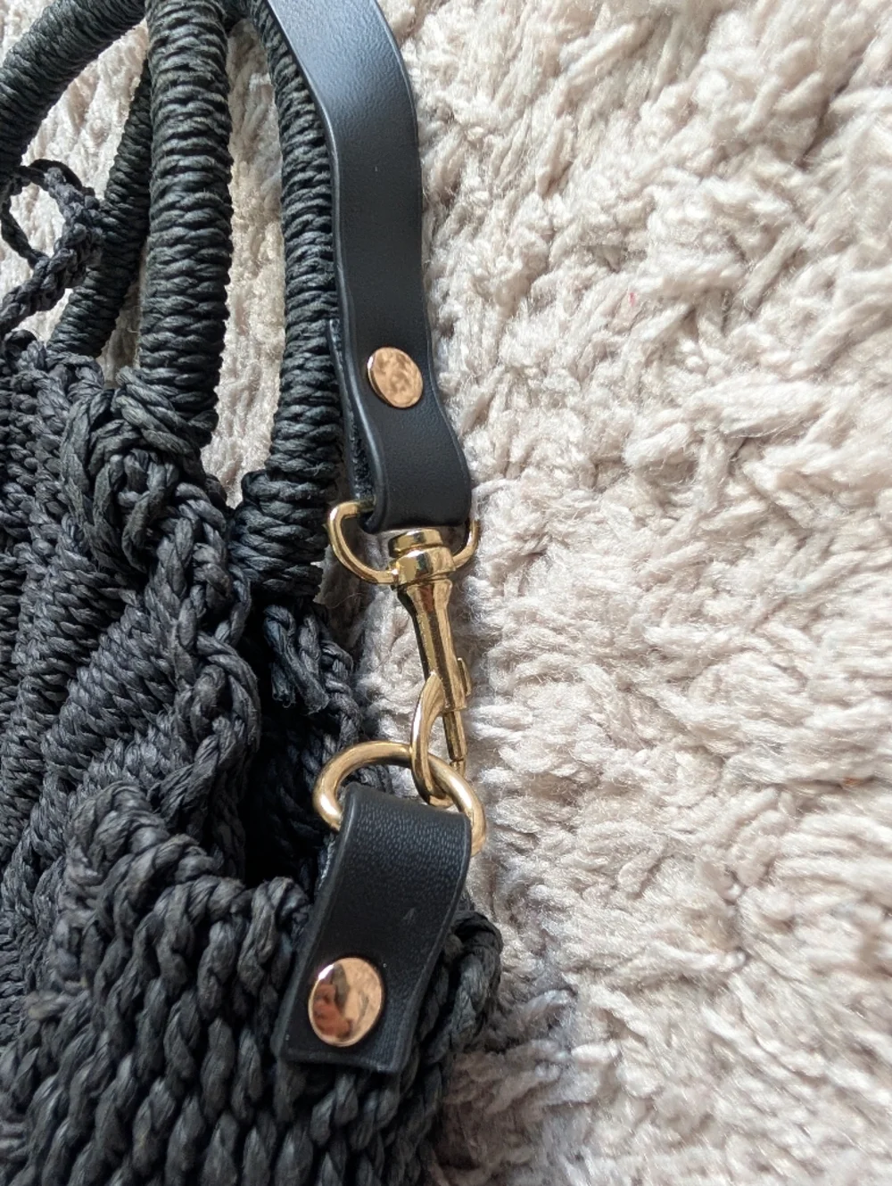 Bujibaja by Hat Attack Black Woven Straw Circle Bag - Picture 9 of 9